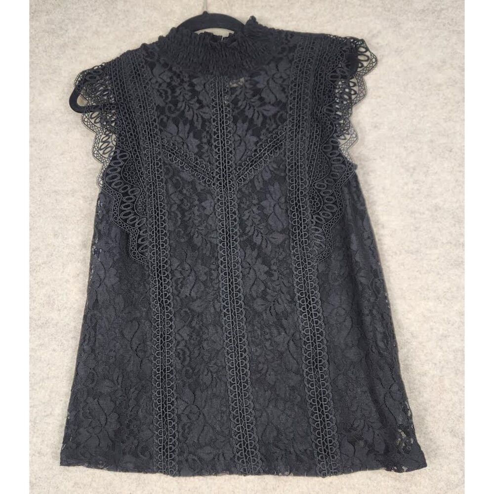 Cable & Gage Women's Lace Top Size M Regency Cottage Colquette Preppy